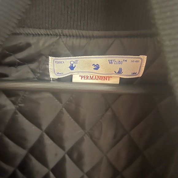 OFF-WHITE C/O VIRGIL ABLOH VARSITY JACKET - BLACK/YELLOW - Picture 2 of 7